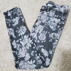 Floral Print Skinny Jeans